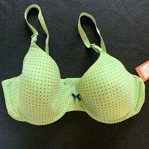 NWT green polka dot bra 40D